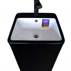 Black & White Standing Wash Basin